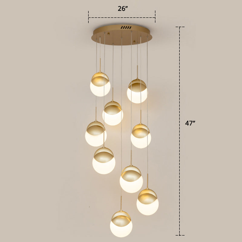 Disc -vormige acrylcluster hanger postmodern gouden afwerking led hangend licht voor restaurant