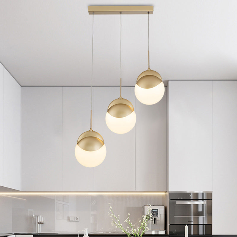Disc -vormige acrylcluster hanger postmodern gouden afwerking led hangend licht voor restaurant
