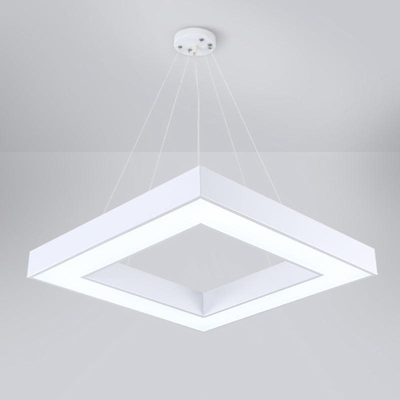 Semplice illuminazione a led al soffitto a led il lampadario quadrato con ombra acrilica per ufficio