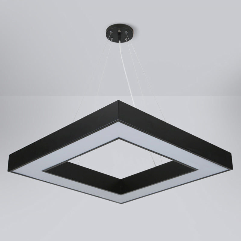 Semplice illuminazione a led al soffitto a led il lampadario quadrato con ombra acrilica per ufficio