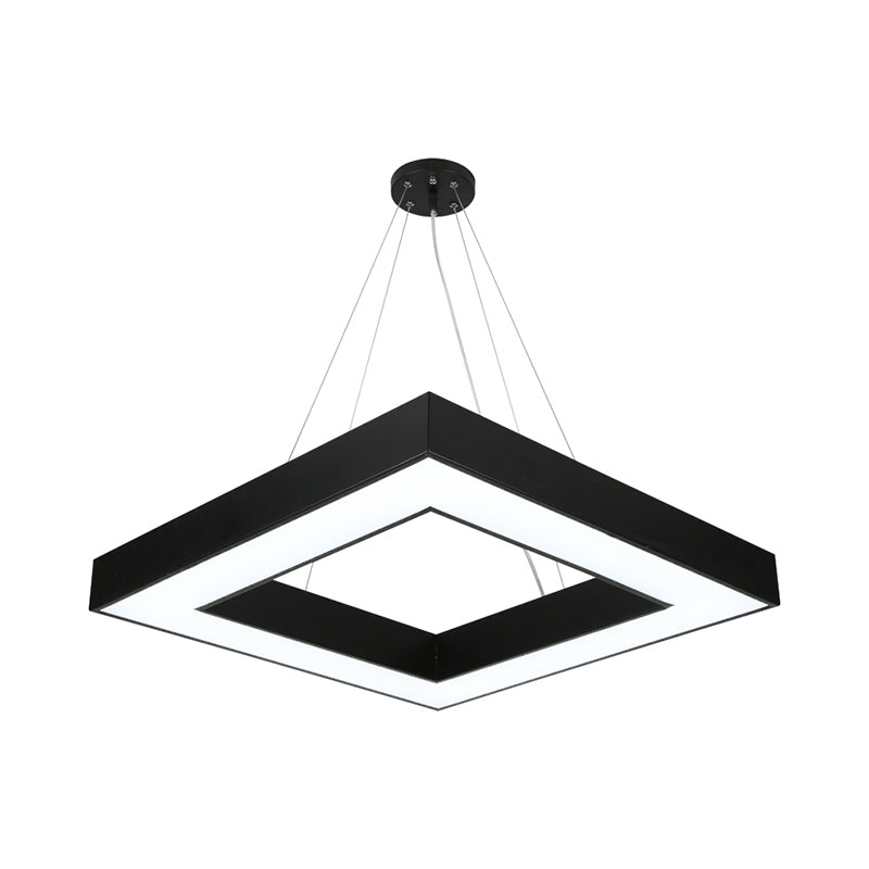 Semplice illuminazione a led al soffitto a led il lampadario quadrato con ombra acrilica per ufficio