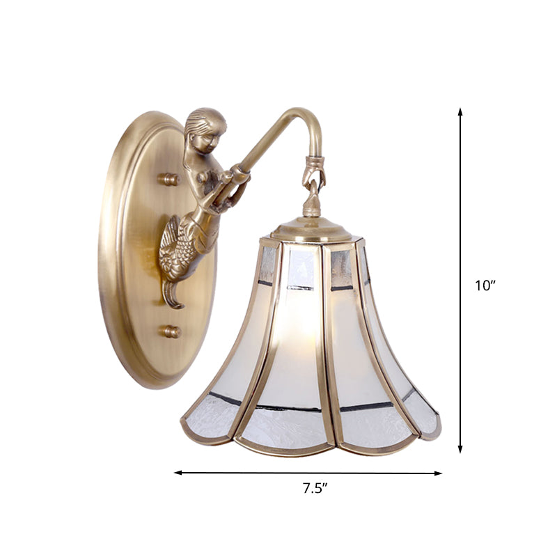 Trumpet Sconce Sconce tradizionale metallo 1 illuminazione montata a parete con sirena