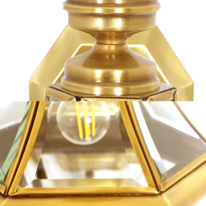 1 Bulb Gourd Sconce Lamp Tradition Clear/Textured White/Cream Glass Wall Lighting Fixture for Bedside