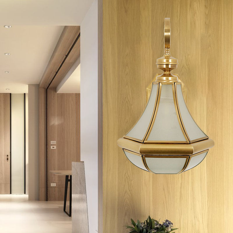 1 Glühbirne Kürbislampe Lampe Tradition klar/strukturierte weiße/cremefarbene Glaswandbeleuchtung für Bett
