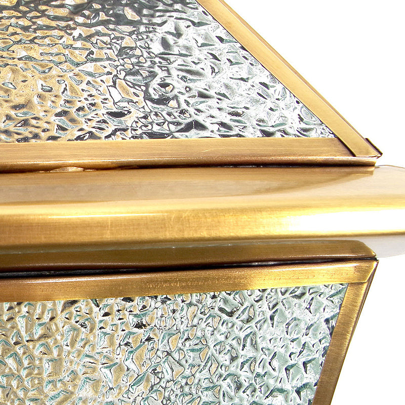 Curved Arm Sconce Light Traditionary Clear/Textured Glass 1 Bulb Wall Mounted Lamp for Balcony