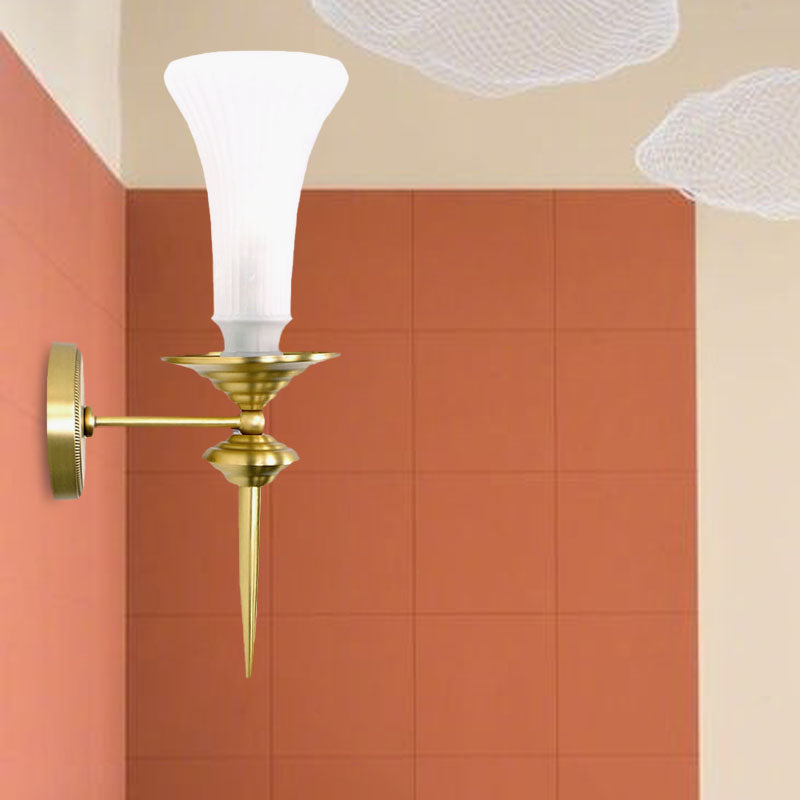 TRIMBET LATTER LEIR MUR Tradition 1 tête Gold Flush Mount Mur Murce pour le couloir