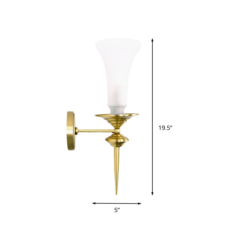 TRIMBET LATTER LEIR MUR Tradition 1 tête Gold Flush Mount Mur Murce pour le couloir