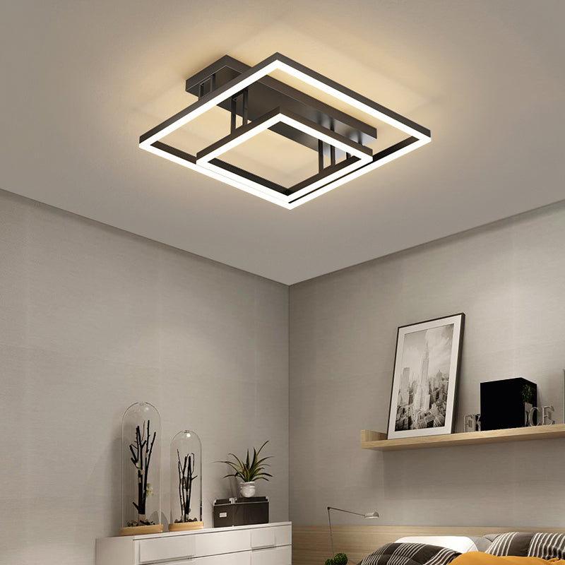 Luz semi flush geométrica Contemporánea acrílico Bedero de montaje de techo de montaje Luz de lámpara