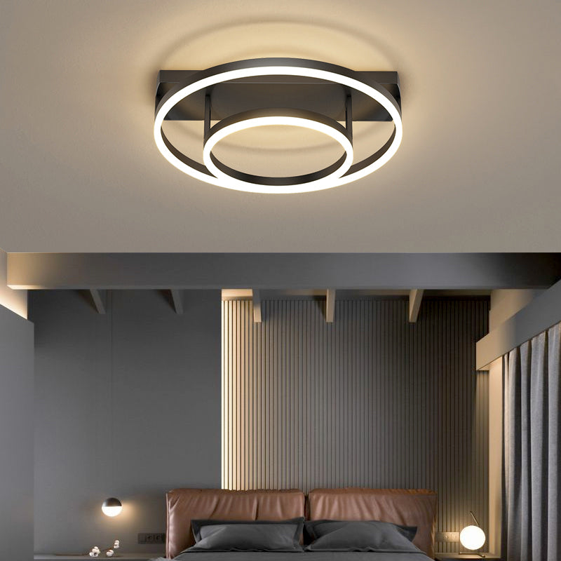 Luz semi flush geométrica Contemporánea acrílico Bedero de montaje de techo de montaje Luz de lámpara