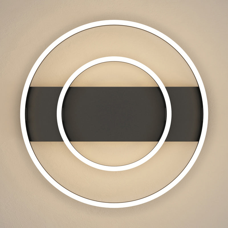 Geometric Semi Flush Light Contemporary Acrylic Bedroom Ceiling Mount Light Fixture