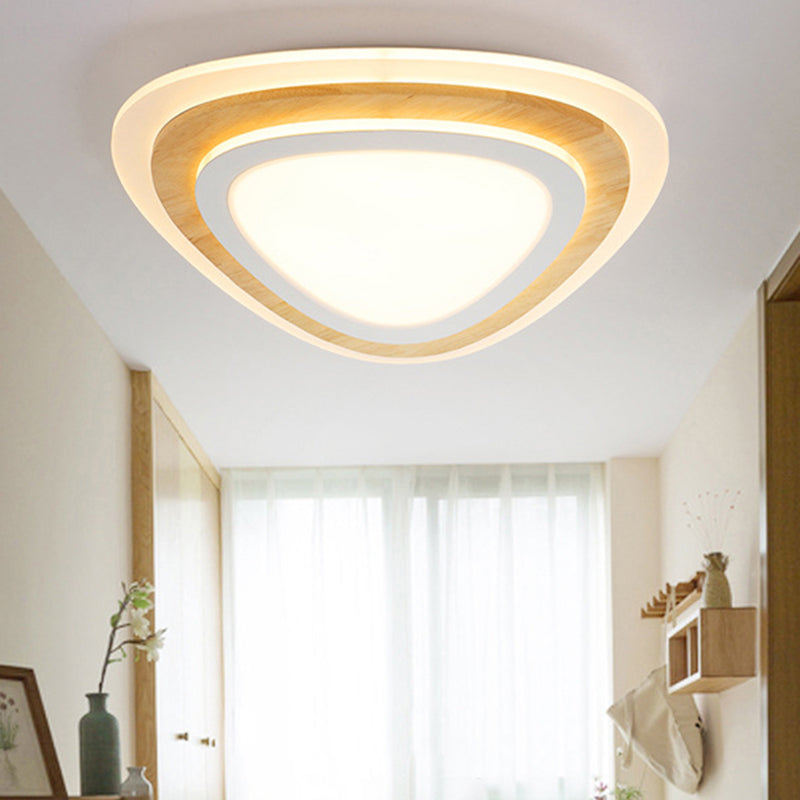 Nautische Thema Flush Decke Licht Kreativ Acryl Licht Holz LED Flush Mount für Kinder Zimmer
