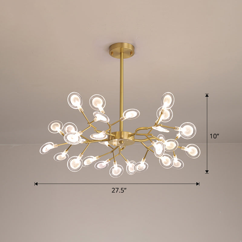 Glowworm Shaped Chandelier Lamp Postmodern Acrylic Hanging Light for Dining Room
