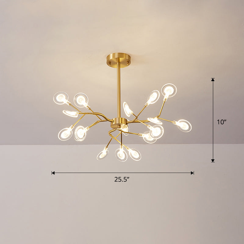 Glowworm Shaped Chandelier Lamp Postmodern Acrylic Hanging Light for Dining Room