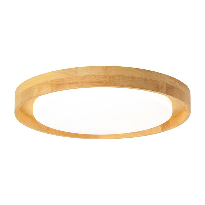 Ultradunne Ronde Slaapkamer Flushmount Licht Houten Nordic LED Plafond Mount Light Fixture