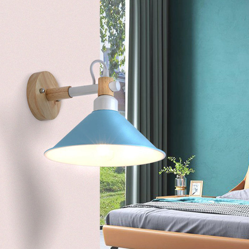 Iron Swivel Shade leeslamp Macaron 1 hoofdmuurverlichting ideeën voor kinderslaapkamer