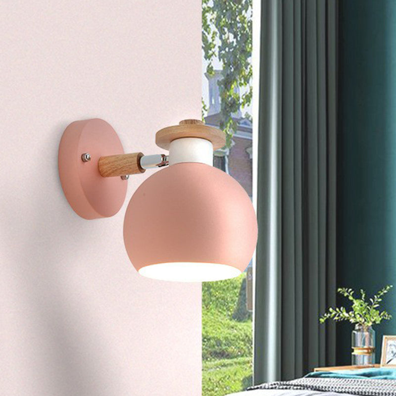 Iron Swivel Shade leeslamp Macaron 1 hoofdmuurverlichting ideeën voor kinderslaapkamer