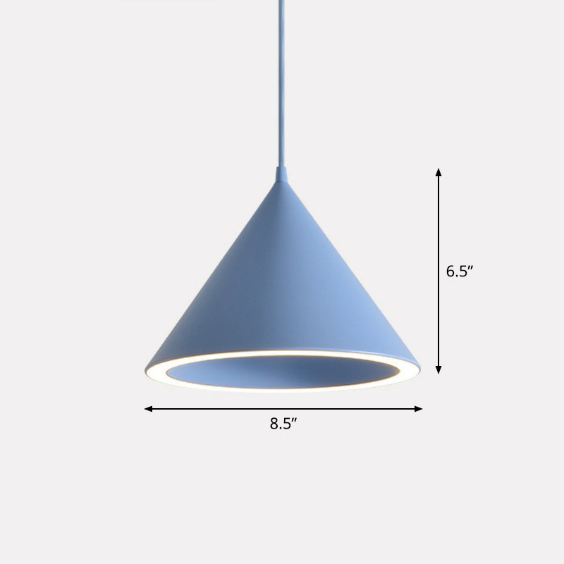 Aluminium Conic Pendant Light Nordic Style LED Plafond plafond pour salle à manger