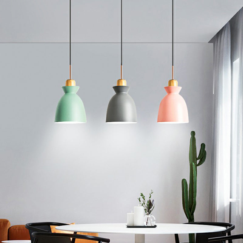 MACARON 3-Licht-Pendellampe Black Geometrisches Multi-Deckenleuchte mit Metallschatten für das Restaurant