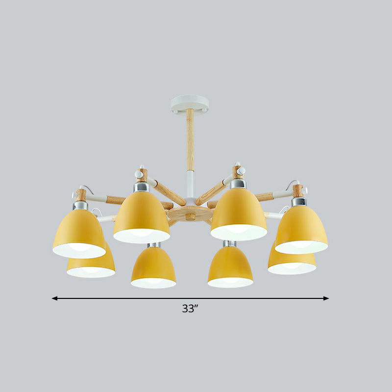 Lustre pivotable Light Nordic Nordic Metal Living Room Pendant Lighting