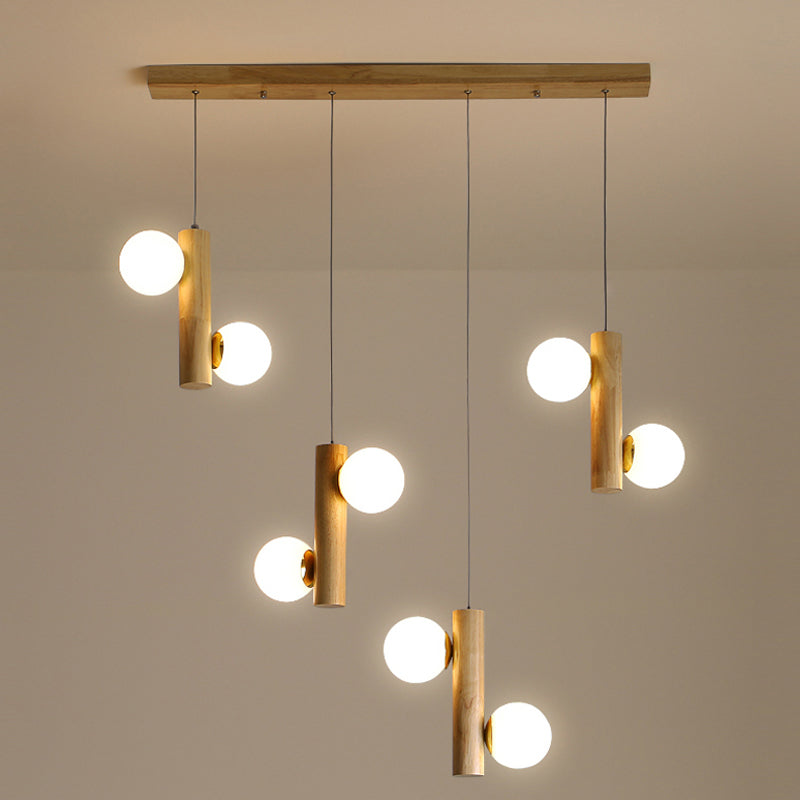 Kugelförmige Cluster -Anhänger Leicht nordisch Opalglas Esszimmer Hängende Leuchte