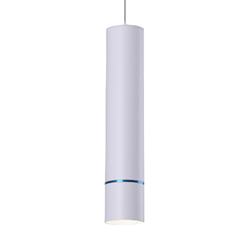 Nordic 1 Light Suspension Light with Metal Shade Pink/Blue/Green Pipe Ceiling Pendant Light in White/Warm/Natural Light