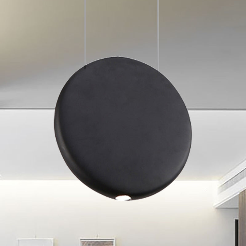 Lámpara de resina LED nórdica de suspensión redonda negra/gris/verde en luz cálida/blanca, 6 "/8.5/12" W