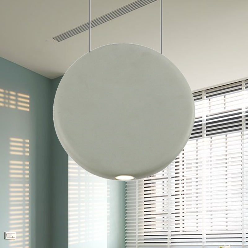Lámpara de resina LED nórdica de suspensión redonda negra/gris/verde en luz cálida/blanca, 6 "/8.5/12" W
