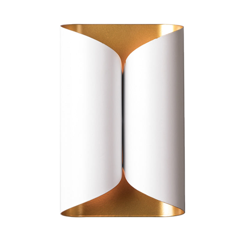 Traditionnaire Twist Wall Lampe Metal 2 têtes Gamique Lumière en blanc pour le salon