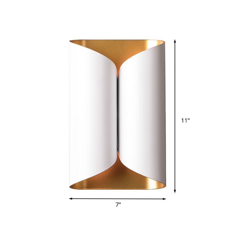 Traditionnaire Twist Wall Lampe Metal 2 têtes Gamique Lumière en blanc pour le salon