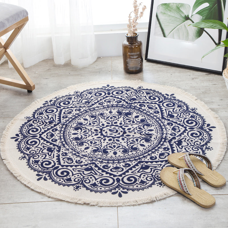 Tapis imprimé marocain Tribal Tribal Mutli Coton Coton Rapis Pet Anim Friendly Responsage résistant à la tache