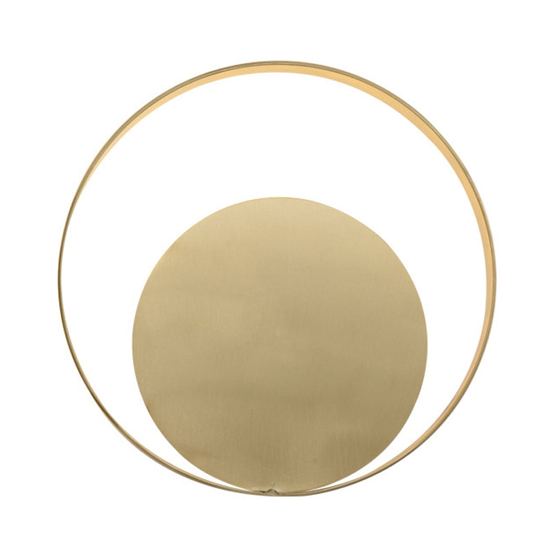 Gold Circular Wall Lighting Traditional Metal LED Light Lighting en luz cálida/blanca para sala de estar