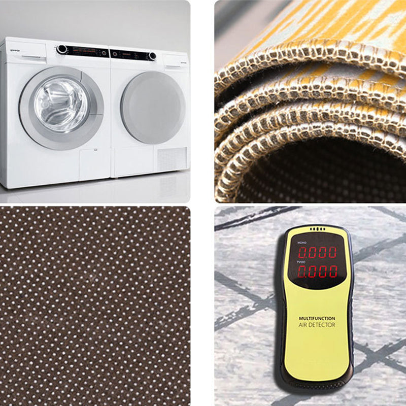 Casual Plant Printed Rug Multicolored Synthetics Area Carpet Non-Slip Backing Stain-Resistant Indoor Rug for Bedroom