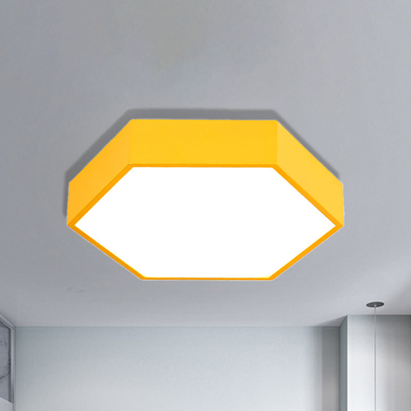 La luz de techo rasante del hexágono de acrílico del metal embroma la lámpara de techo simple del LED para la sala de estar