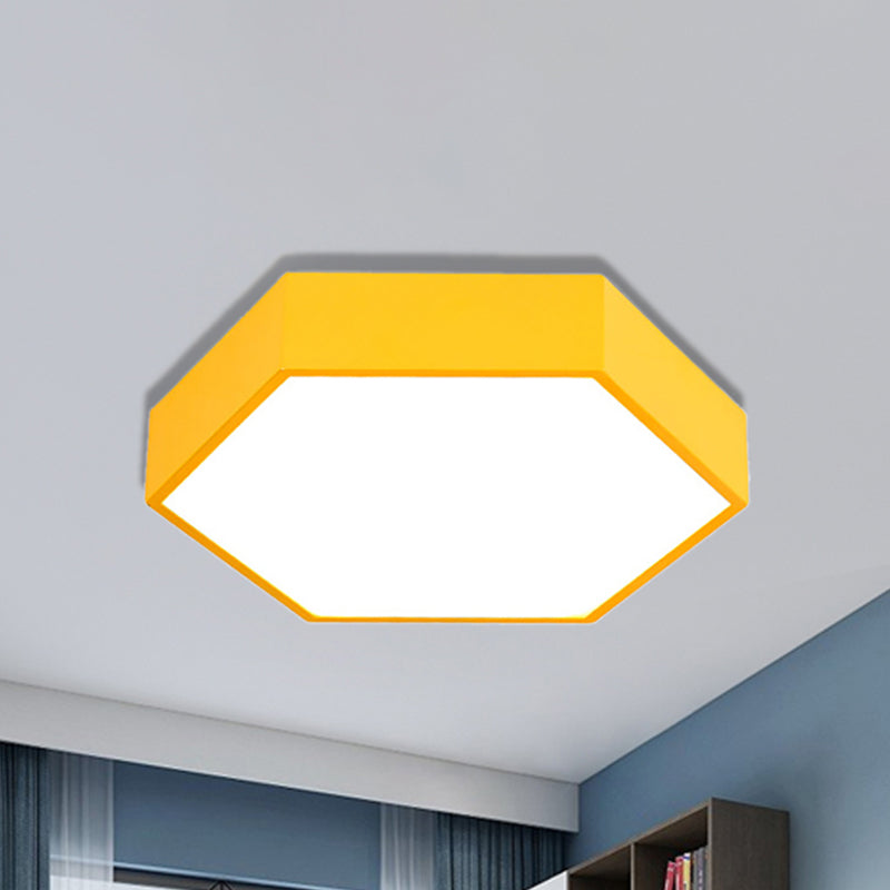 La luz de techo rasante del hexágono de acrílico del metal embroma la lámpara de techo simple del LED para la sala de estar