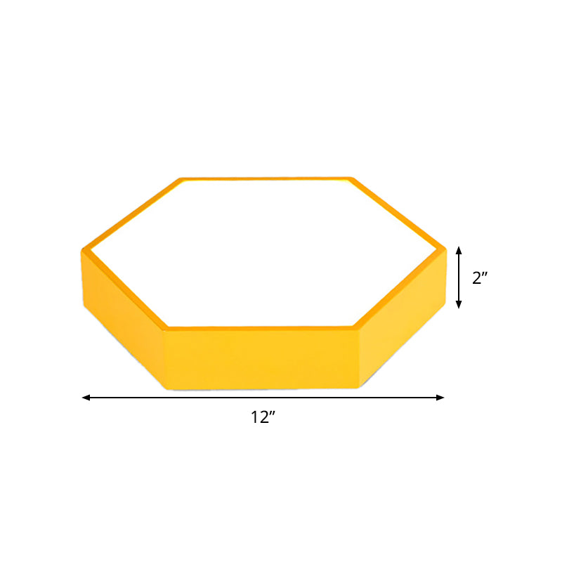 La luz de techo rasante del hexágono de acrílico del metal embroma la lámpara de techo simple del LED para la sala de estar