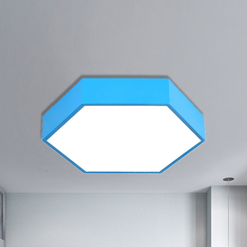 La luz de techo rasante del hexágono de acrílico del metal embroma la lámpara de techo simple del LED para la sala de estar