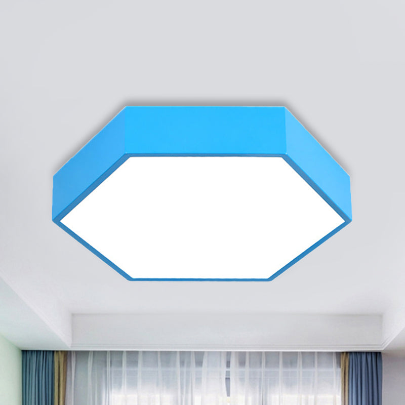 La luz de techo rasante del hexágono de acrílico del metal embroma la lámpara de techo simple del LED para la sala de estar