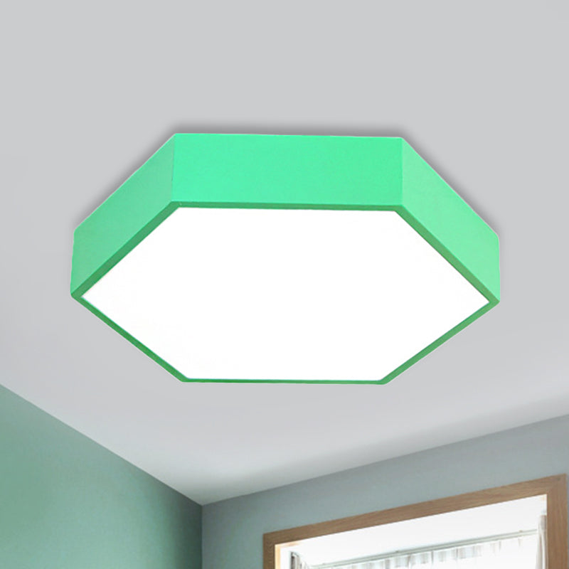 La luz de techo rasante del hexágono de acrílico del metal embroma la lámpara de techo simple del LED para la sala de estar