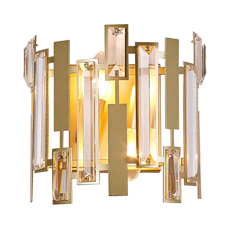 LASER CUT SCONCE Light Crystal Crystal 2 Bulbs Lampada a parete d'oro per soggiorno