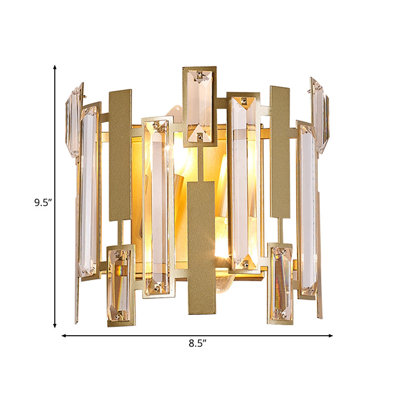 LASER CUT SCONCE Light Crystal Crystal 2 Bulbs Lampada a parete d'oro per soggiorno