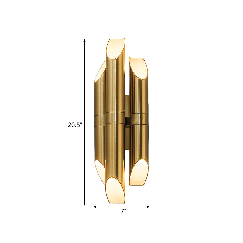 Lámpara de dorado Lámpara de apliques Tradición de iluminación de pared LED de metal en luz cálida/blanca para el pasillo
