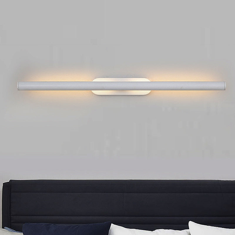 Tubo de tocador de metal iluminación LED moderno LED blanco/pared negra en luz blanca/cálida/natural, 19 "/23"/27 "de ancho