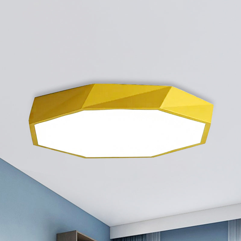 Acryl achthoekige inbouwlamp Macaron LED-plafondlamp voor kinderslaapkamer met snoepkleur