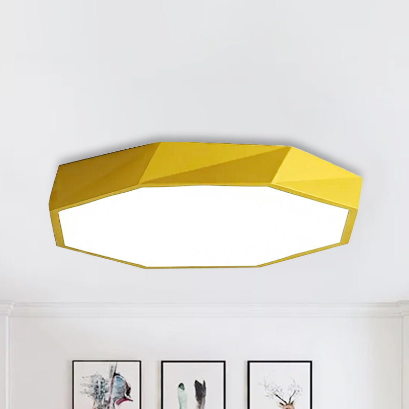 Acryl achthoekige inbouwlamp Macaron LED-plafondlamp voor kinderslaapkamer met snoepkleur