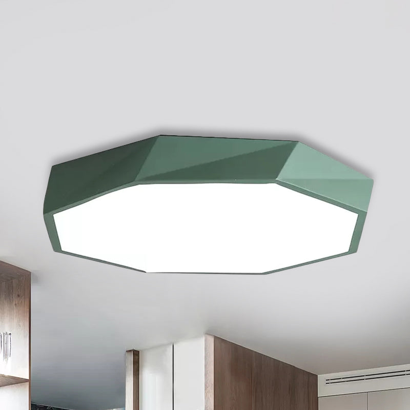 Acryl achthoekige inbouwlamp Macaron LED-plafondlamp voor kinderslaapkamer met snoepkleur