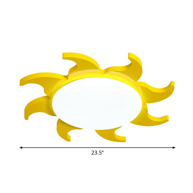 Dibujo del techo solar de dibujos animados Iluminación de la luz de montaje de LED en amarillo