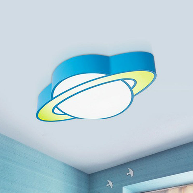 Blue Finish Planet Deckenleuchte Cartoon LED Acryl Unterputzleuchte für den Kindergarten