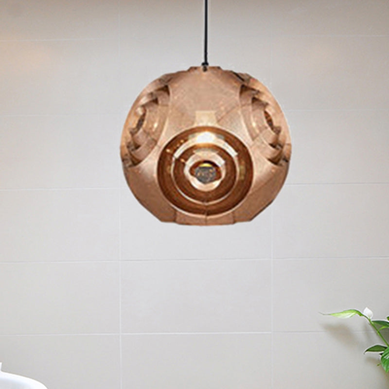 Globe Pendant Lighting Nordic Metal 1 Light Chrome/Gold/Rose Gold Hanging Ceiling Light, 11"/12.5"/15"W