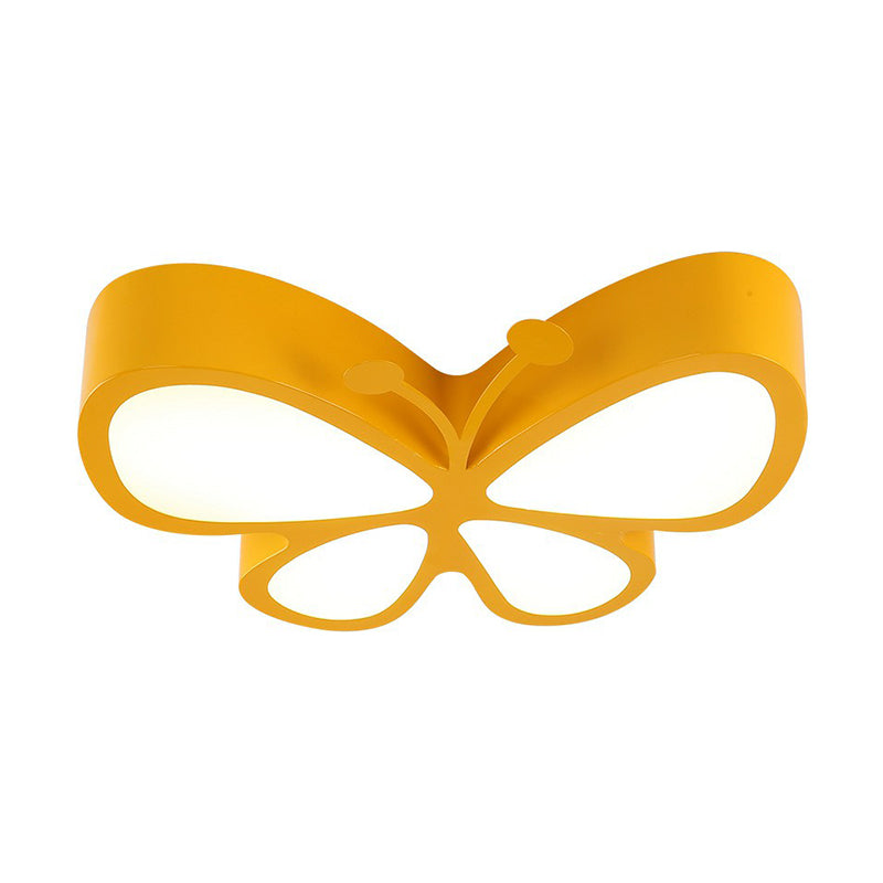 Vlinder LED Flush Mount Light Cartoon Metal Flushmount Plafond Lamp voor Nursery