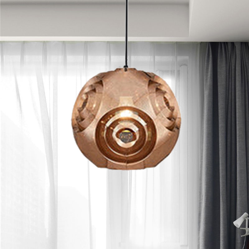 Globe Pendant Lighting Nordic Metal 1 Light Chrome/Gold/Rose Gold Hanging Ceiling Light, 11"/12.5"/15"W